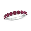 Thumbnail Image 1 of 3.5mm Lab-Created Ruby Nine Stone Band in Sterling Silver
