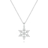 Thumbnail Image 1 of 1/10 CT. T.W. Diamond Snowflake Outline Pendant in Sterling Silver