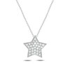 Thumbnail Image 1 of 1/5 CT. T.W. Diamond Milgrain Star Pendant in Sterling Silver