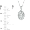Thumbnail Image 2 of 1/4 CT. T.W. Oval Multi-Diamond Spiral Pendant in 10K White Gold