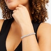 Thumbnail Image 2 of 1 CT. T.W. Multi-Diamond Cascading Line Bracelet in Sterling Silver - 7.25"
