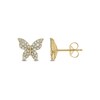 Thumbnail Image 1 of 1/3 CT. T.W. Diamond Butterfly Stud Earrings in 10K Gold