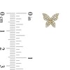 Thumbnail Image 2 of 1/3 CT. T.W. Diamond Butterfly Stud Earrings in 10K Gold