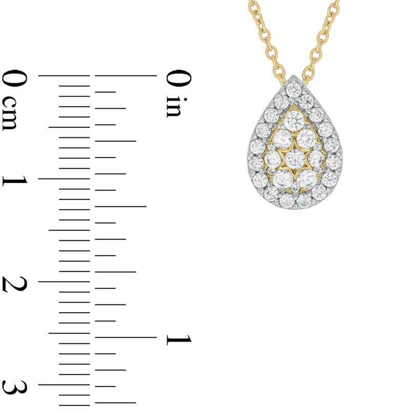 Main Image 2 of 1/2 CT. T.W. Pear Multi-Diamond Teardrop Pendant in 10K Gold