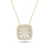 Thumbnail Image 1 of 1/2 CT. T.W. Cushion Multi-Diamond Frame Pendant in 10K Gold