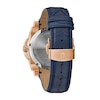 Thumbnail Image 2 of Men's Bulova Icon Marc Anthony Rainbow Crystal Accent Blue Strap Watch with White Dial (Model: 98J126)