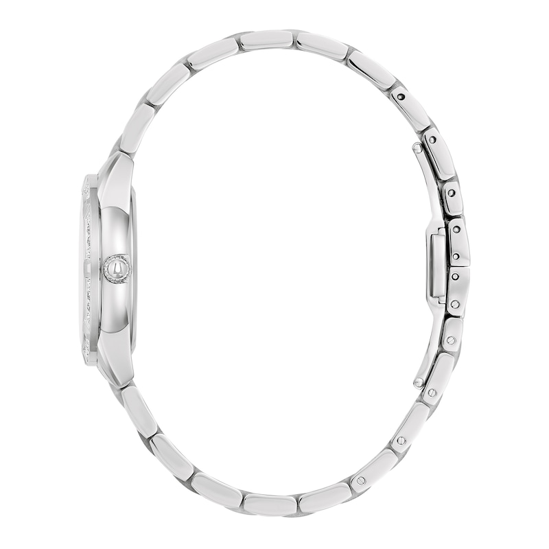 Main Image 2 of Ladies' Bulova Sutton 1/20 CT. T.W. Diamond Watch with Mother-of-Pearl Dial (Model: 96R253)