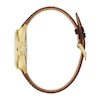 Thumbnail Image 2 of Men's Bulova Classic Gold-Tone Brown Leather Strap Watch with Gold-Tone Dial (Model: 97B214)