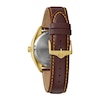 Thumbnail Image 3 of Men's Bulova Classic Gold-Tone Brown Leather Strap Watch with Gold-Tone Dial (Model: 97B214)