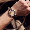 Thumbnail Image 5 of Men's Bulova Classic Gold-Tone Brown Leather Strap Watch with Gold-Tone Dial (Model: 97B214)