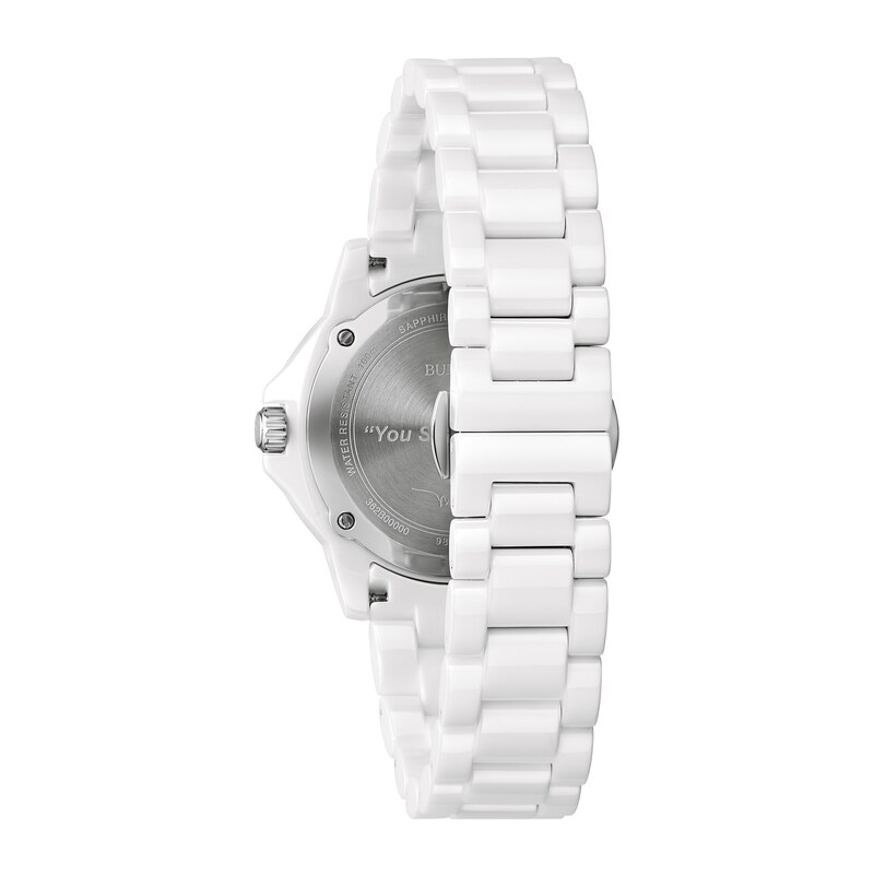 Main Image 3 of Ladies' Bulova Marc Anthony Diamond Accent White Ceramic Watch with White Dial (Model: 98P222)