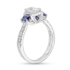 Thumbnail Image 2 of Vera Wang Love Collection 1-1/4 CT. T.W. Emerald-Cut Diamond and Sapphire Three Stone Engagement Ring in 14K White Gold