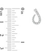 Thumbnail Image 2 of 1/2 CT. T.W. Journey Diamond Open Teardrop Stud Earrings in 10K White Gold