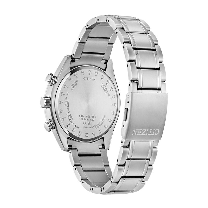 Main Image 3 of Men's Citizen Eco-Drive® Sport Luxury Super Titanium™ Radio Controlled Chrono Watch with Grey Dial (Model: BY1010-57H)