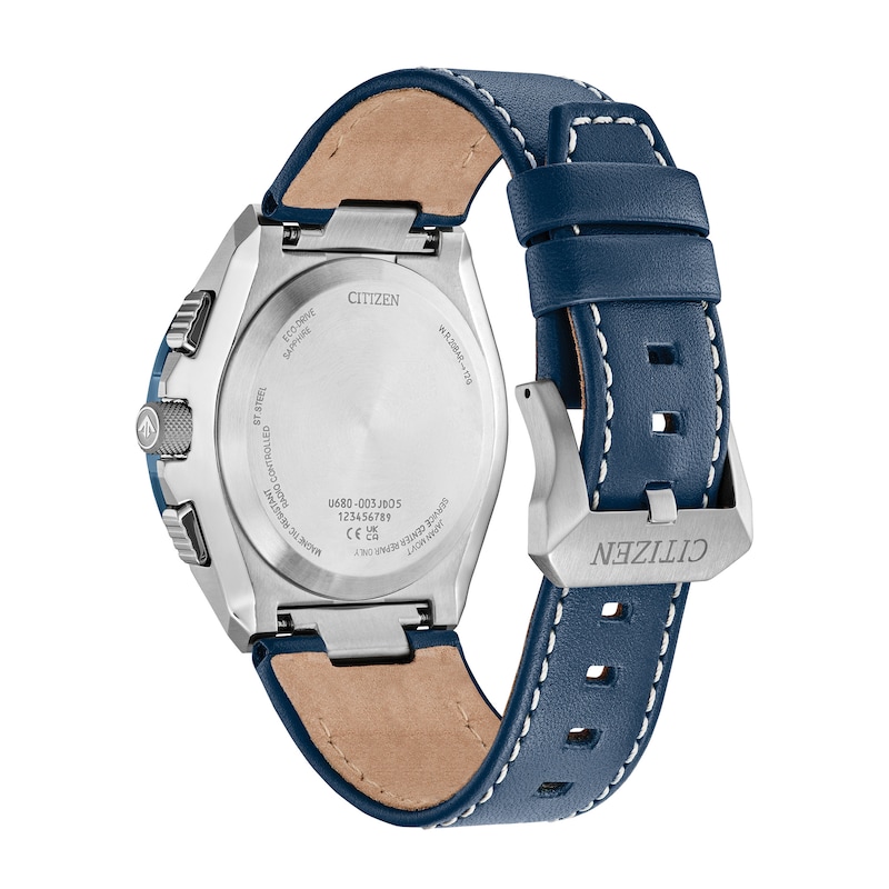 Main Image 3 of Men's Citizen Eco-Drive® Promaster Air Skyhawk A-T Chronograph Blue Strap Watch with Blue Dial (Model: JY8148-08L)