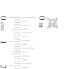 Thumbnail Image 3 of 1/8 CT. T.W. Certified Lab-Grown Diamond Miracle Square Frame Solitaire Stud Earrings in Sterling Silver (I/SI2)