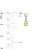 Thumbnail Image 3 of 1/10 CT. T.W. Lab-Grown Diamond Criss-Cross J-Hoop Earrings in 10K Gold