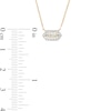 Thumbnail Image 2 of 1/10 CT. T.W. Lab-Created Diamond Elongated Hexagon Necklace in 10K Gold