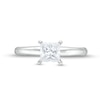 Thumbnail Image 4 of 1 CT. Princess-Cut Certified Lab-Grown Diamond Solitaire Engagement Ring in 14K White Gold (I/SI2)