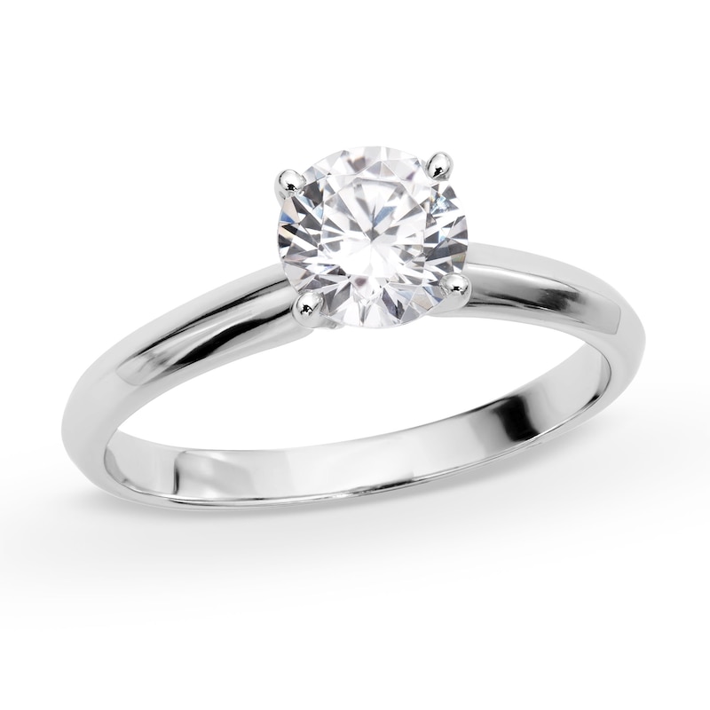 Main Image 1 of 1 CT. Certified Lab-Grown Diamond Solitaire Engagement Ring in 14K White Gold (I/SI2)
