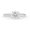 Thumbnail Image 3 of 1 CT. Certified Lab-Created Diamond Solitaire Engagement Ring in 14K White Gold (I/SI2)