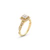 Thumbnail Image 3 of 1 CT. T.W. Quad Princess-Cut Diamond Cushion-Shaped Frame Twist Shank Engagement Ring in 14K Gold