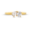 Thumbnail Image 4 of 3/4 CT. T.W. Pear-Shaped and Round Diamond Toi et Moi Engagement Ring in 14K Gold