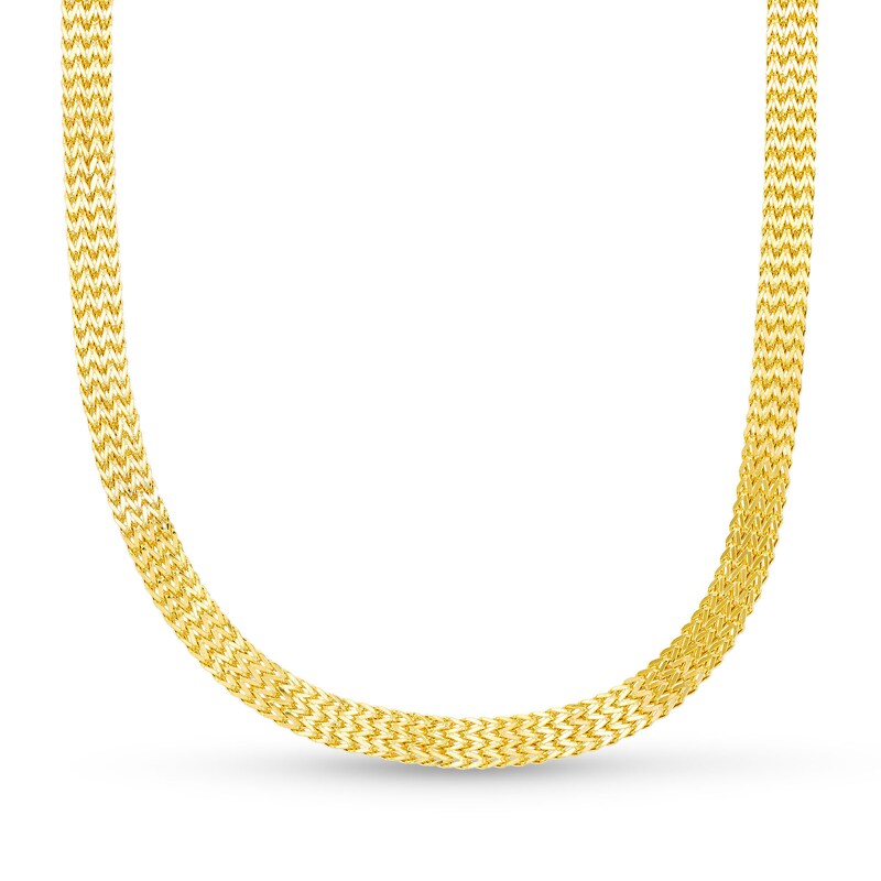 Main Image 1 of 6.3mm Bismark Chain Necklace in Hollow 10K Gold - 18"