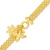 Thumbnail Image 1 of 5.5mm Bismark Chain with Bee and Flower Charms Bracelet in Hollow 10K Gold