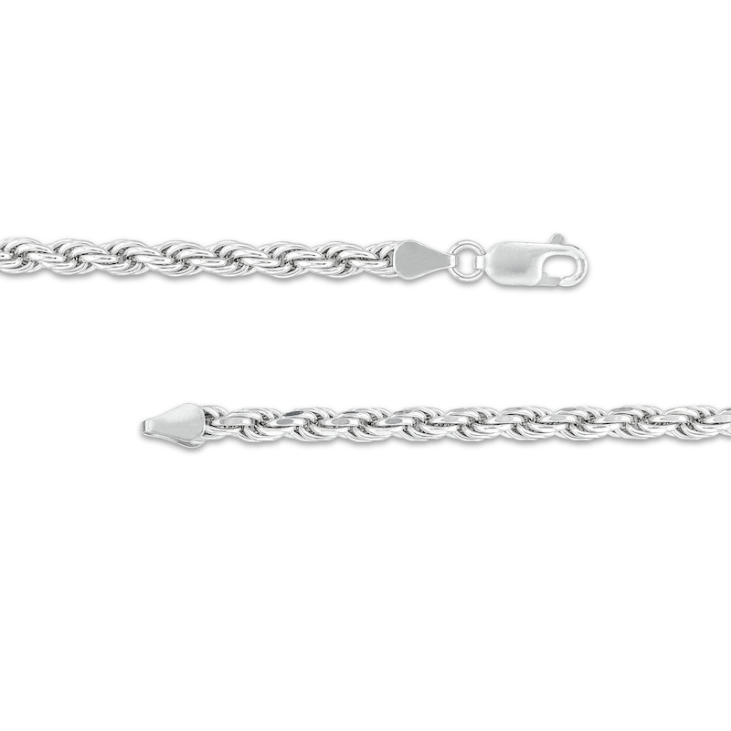 Main Image 3 of 4.0mm Rope Chain Necklace in Solid Sterling Silver  - 22"