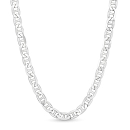 6.9mm Mariner Chain Necklace in Solid Sterling Silver  - 22&quot;