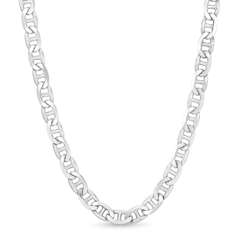 Main Image 1 of 6.9mm Mariner Chain Necklace in Solid Sterling Silver  - 22"