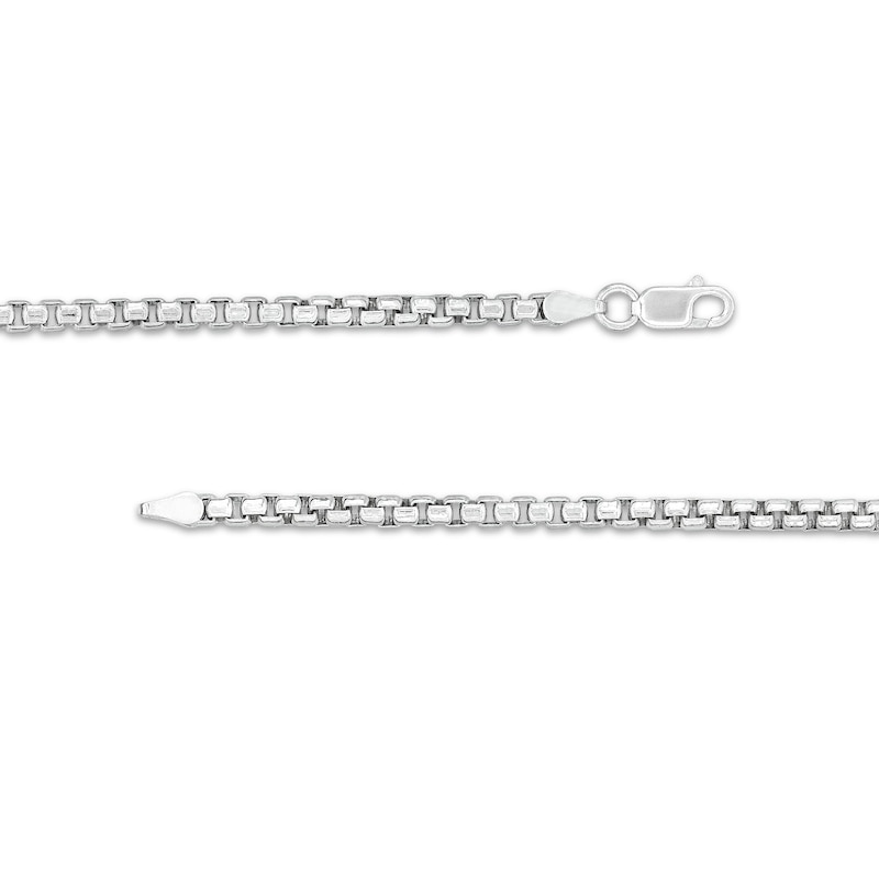 Main Image 3 of 3.0mm Box Chain Necklace in Solid Sterling Silver  - 24"