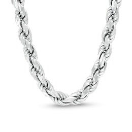 7.2mm Rope Chain Necklace in Solid Sterling Silver  - 20&quot;