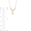 Thumbnail Image 3 of Pear-Shaped Opal and Diamond Accent Dangle Braid Necklace in 10K Gold