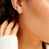 Thumbnail Image 2 of 1-1/2 CT. T.W. Certified Lab-Created Diamond Solitaire Stud Earrings in 14K White Gold (I/SI2)