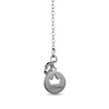 Thumbnail Image 2 of Enchanted Disney Villains Maleficent Rose Quartz and 1/5 CT. T.W. Diamond Mirror Pendant in Black Sterling Silver - 19"