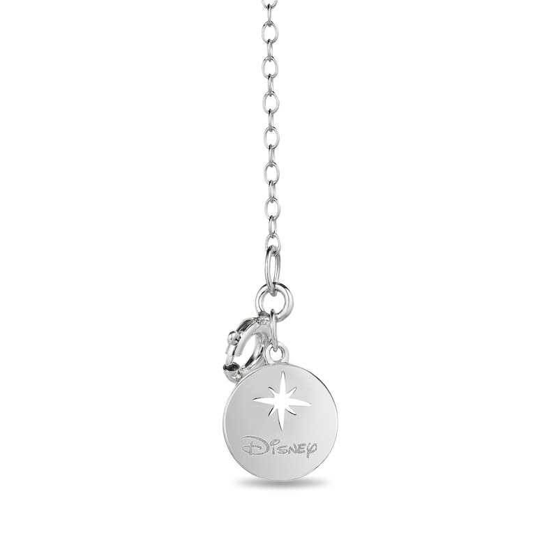 Main Image 2 of Enchanted Disney Wish 1/8 CT. T.W. Diamond Puffed Star Pendant in Sterling Silver and 10K Gold - 19"