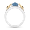 Thumbnail Image 3 of Enchanted Disney Wish Oval Blue Opal and 1/5 CT. T.W. Diamond Stars Ring in Sterling Silver and 10K Gold