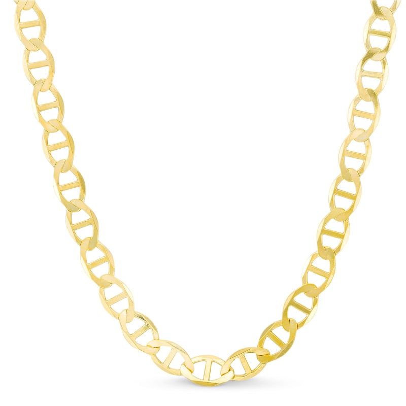 Main Image 1 of Men's 7.7mm Mariner Chain Necklace in Solid 14K Gold - 22"