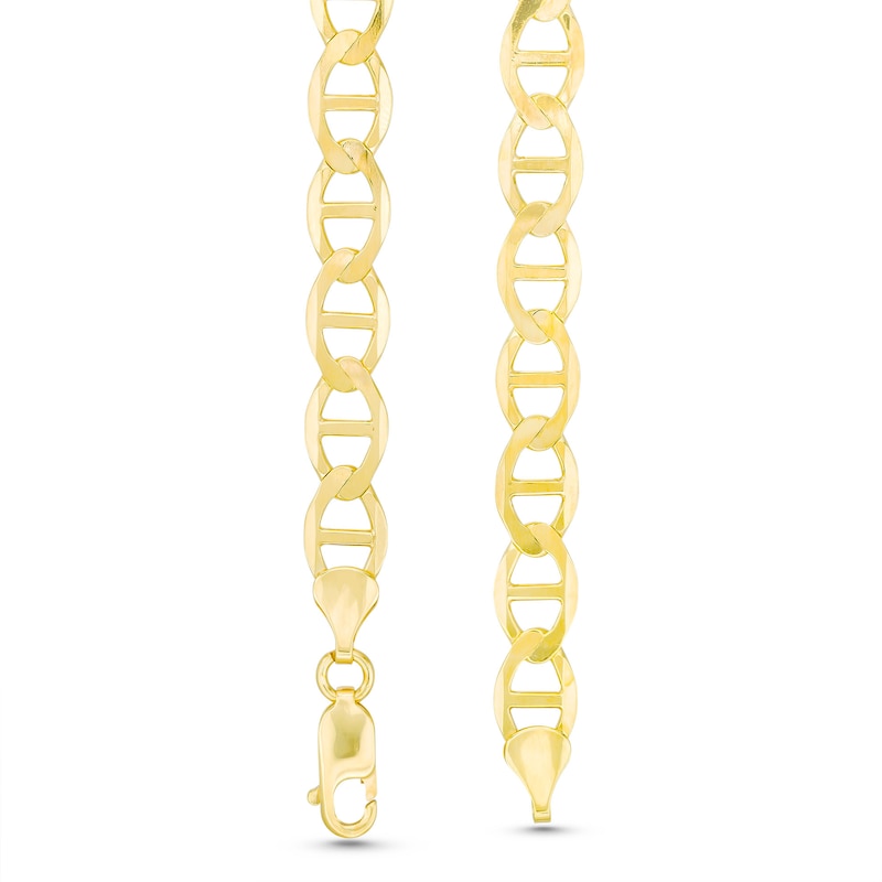 Main Image 3 of Men's 7.7mm Mariner Chain Necklace in Solid 14K Gold - 22"