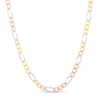 Thumbnail Image 1 of Men's 4.6mm Diamond-Cut Figaro Chain Necklace in Solid 14K Tri-Tone Gold - 22"