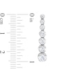 Thumbnail Image 3 of 1-1/2 CT. T.W. Journey Lab-Grown Diamond Drop Earrings in 14K White Gold (F/SI2)