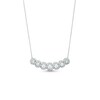 1 CT. T.W. Journey Certified Lab-Created Diamond Curved Bar Necklace In 14K White Gold (F/SI2)