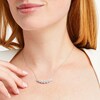 Thumbnail Image 2 of 1 CT. T.W. Journey Certified Lab-Grown Diamond Curved Bar Necklace in 14K White Gold (F/SI2)