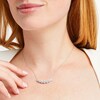 Thumbnail Image 1 of 1 CT. T.W. Journey Certified Lab-Created Diamond Curved Bar Necklace in 14K White Gold (F/SI2)