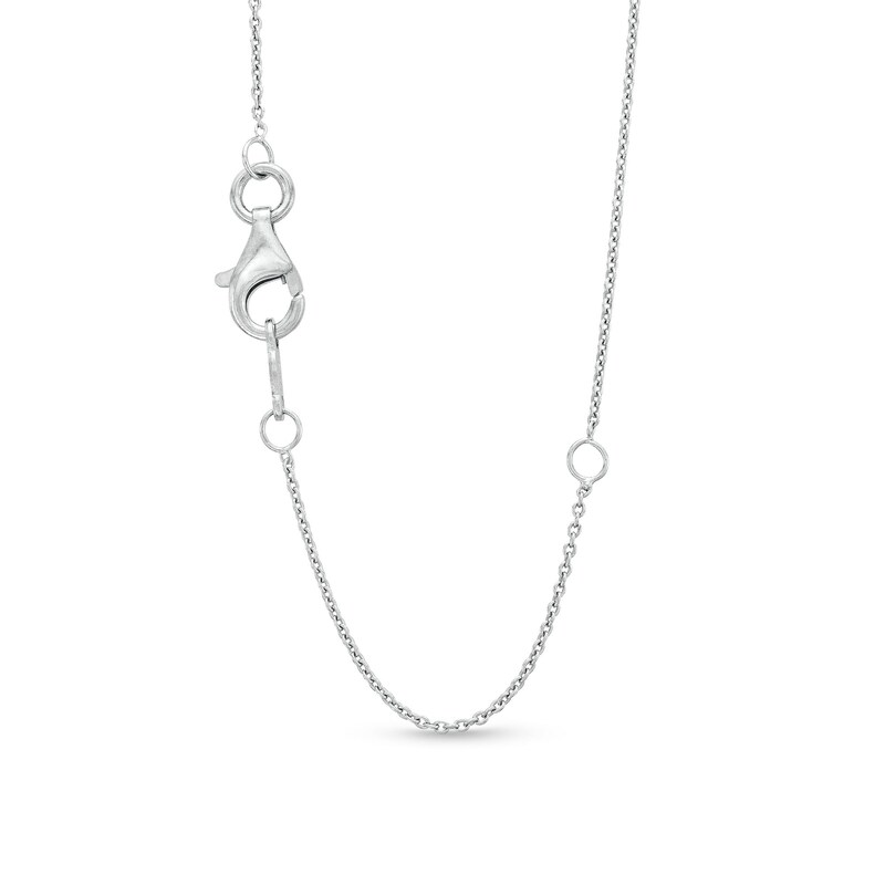 Main Image 3 of 1 CT. T.W. Journey Certified Lab-Grown Diamond Curved Bar Necklace in 14K White Gold (F/SI2)