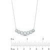 Thumbnail Image 3 of 1 CT. T.W. Journey Certified Lab-Created Diamond Curved Bar Necklace in 14K White Gold (F/SI2)