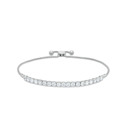 3 CT. T.W. Certified Lab-Created Diamond Tennis-Style Bolo Bracelet in 14K White Gold (F/SI2) - 9.96&quot;