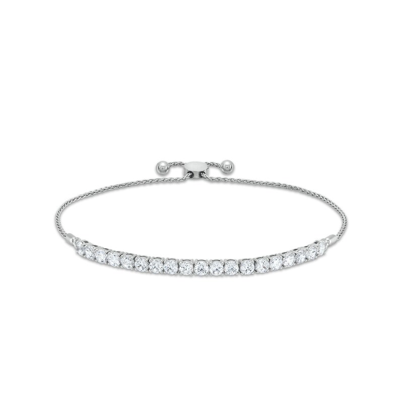 3 CT. T.W. Certified Lab-Created Diamond Tennis-Style Bolo Bracelet in 14K White Gold (F/SI2) - 9.96"